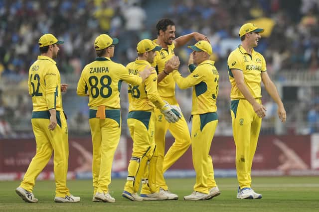 OPPORTUNITY KNOCKS: Australia's Mitchell Starc have the chance to win a sixth World Cup when they take on hosts India in Ahmedabad on Sunday. Picture: AP/Aijaz Rahi.