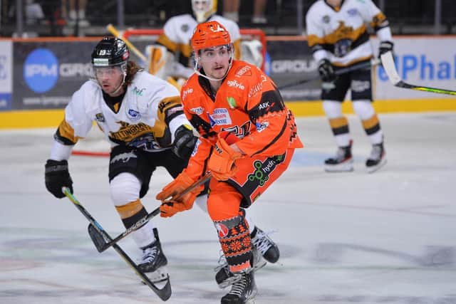 BACK IN THE GAME: Brandon Whistle will play alongside Martin Latal and Danny Kristo in Nottingham on Saturday night Picture courtesy of Dean Woolley/Steelers Media/EIHL
