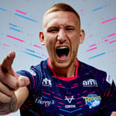 Mikolaj Oledzki in a promotional picture for the club's 2024 away jersey. (Photo: Leeds Rhinos)