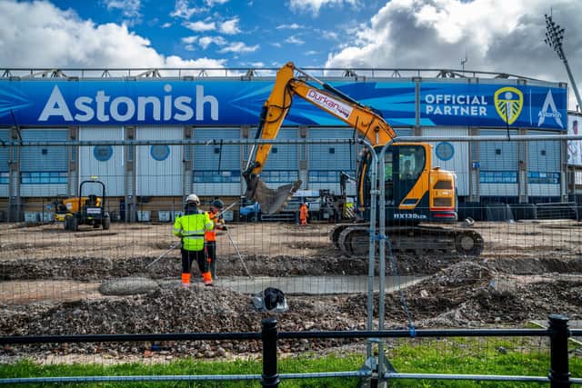 EXPANIDING Construction work is up and running at Elland Road (Image: James Hardisty)