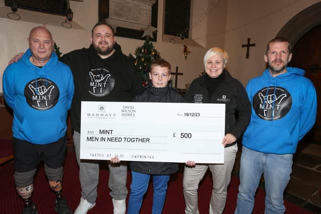 Barratt Developments Yorkshire West donates £500 to mental health charity, Men In Need Together