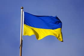 A flag of Ukraine, which has been at war with Russia. PIC: Peter Byrne/PA Wire
