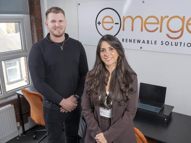Marc Haley and Charlotte Ward, co-founders and directors at Leeds-based The E-Merge Group
