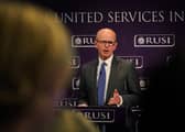 RETRANSMITTING AMENDING LOCATIONSir Jeremy Fleming, director of GCHQ, delivers the third annual Royal United Services Institute (RUSI) Security Lecture at The Science Gallery in London. Picture date: Tuesday October 11, 2022. PA Photo. See PA story POLITICS Ukraine. Photo credit should read: Yui Mok/PA Wire