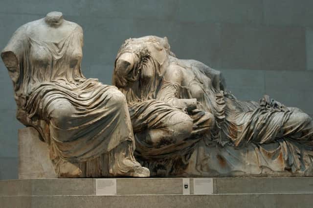 A section of the Parthenon Marbles in London's British Museum. Rishi Sunak has said there are "no plans" to change a law which blocks the Elgin Marbles from being given to Greece. PIC: PA