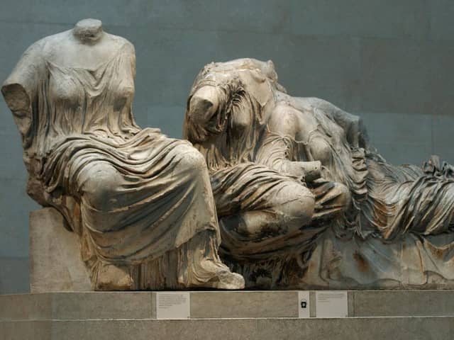 A section of the Parthenon Marbles in London's British Museum. Rishi Sunak has said there are "no plans" to change a law which blocks the Elgin Marbles from being given to Greece. PIC: PA