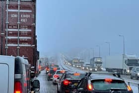 M62 latest - lane closures are in place as snow ploughs and gritters battle against snow