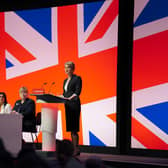 Shadow home secretary Yvette Cooper  speaking during the Labour Party Conference in Liverpool. PIC: Peter Byrne/PA Wire