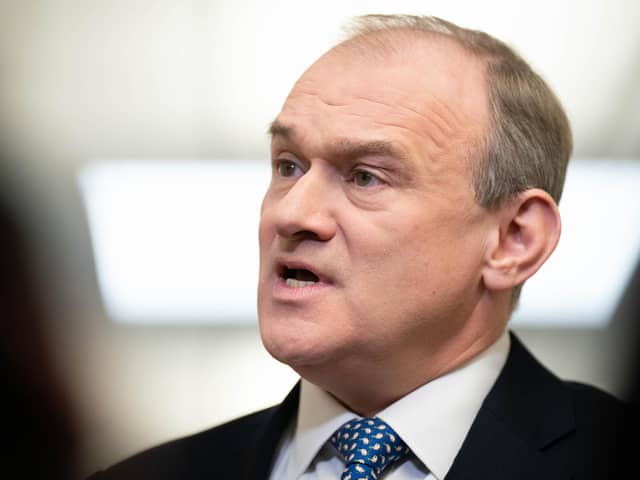 Liberal Democrat leader Sir Ed Davey during a visit to a school. PIC: James Manning/PA Wire