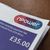 An energy bill from British energy supplier npower. (Pic credit: Paul Ellis / AFP via Getty Images)