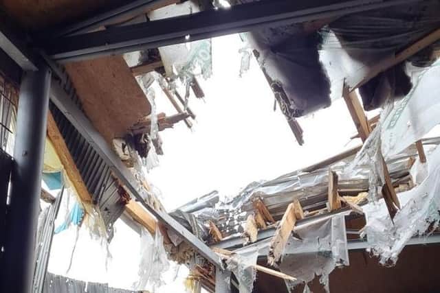 Damage to Fedir's factory near to Kyiv