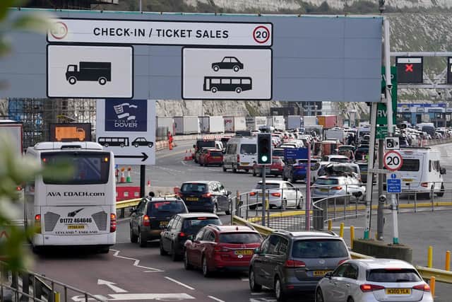 Traffic at the Port of Dover in Kent as the getaway continues for the Easter weekend. PIC: Gareth Fuller/PA Wire