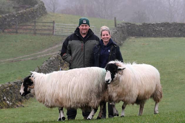 Brian Capstick with his partner Grace Huddleston at Farm & Fell, Birks Farm, Sedbergh