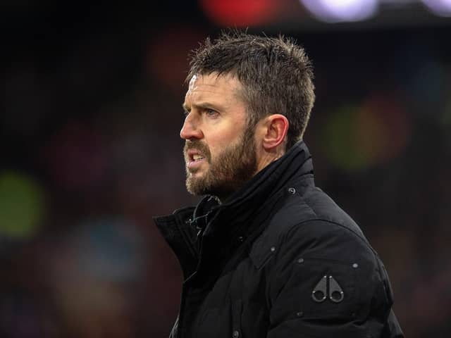 Middlesbrough boss Michael Carrick on the touchline at Huddersfield Town on Friday night. Picture: Bruce Rollinson.