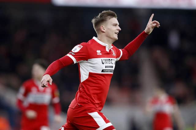 Middlesborugh's Marcus Forss celebrates scoring in the 2-0 win over Watford (Picture: Will Matthews/PA Wire)