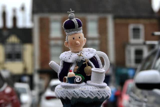 Thirsk yarnbombers have been knitting creations for the kings coronation, to decorate the town's Market Square.
Photographed by Yorkshire Post photographer Jonathan Gawthorpe.