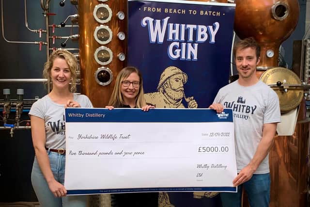 Whitby Distillery, the producers of the award-winning Whitby Gin, has underlined its commitment to the planet with a £5,000 donation to Yorkshire Wildlife Trust.
The donation will support the Trust’s Give Seas A Chance campaign, which seeks to protect and restore Yorkshire's incredible seascape.