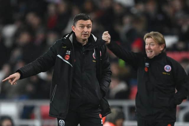 DEMANDING: Manager Paul Heckingbottom and assistant Stuart McCall have already set Sheffield United targets for their last three games of the season