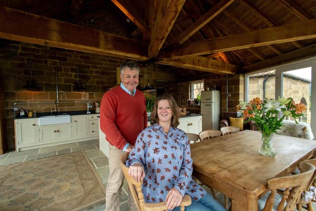 Jo and Alistair Wright in the kitchen where the old gin gang has been converted into a fabulous kitchen with exceptional, long-range rural views