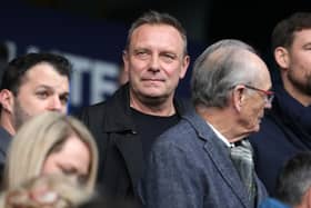 FACE IN THE CROWD: Andre Breitenreiter, who will become Huddersfield Town's new head coach as soon as his visa is processed, watches from the stand