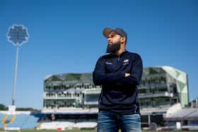 Picture by Alex Whitehead/SWpix.com - 15/06/2023 - Cricket - Headingley Stadium, Leeds, England - Yorkshire CCC and England cricketer Adil Rashid pictured at Headingley Stadium as he is set to be named in the King's Birthday Honours list.