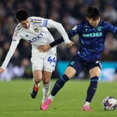 HARD GRAFT:  Leeds United midfielder Ilia Gruev challenges Stoke City's Bae Jun-Ho