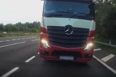 Police were sent this dashcam footage of a tailgating lorry on the M42 as part of Operation Snap. (Pic credit: National Highways)