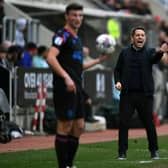 Rotherham United boss Leam Richardson, pictured on the touchline versus Huddersfield Town. Picture: Jonathan Gawthorpe