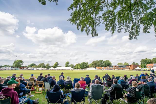 A general view of York Cricket Club during the 2019 County Championship game between Yorkshire and Warwickshire that marked the return of first-class cricket to the city after a 129-year absence. Picture by Allan McKenzie/SWpix.com
