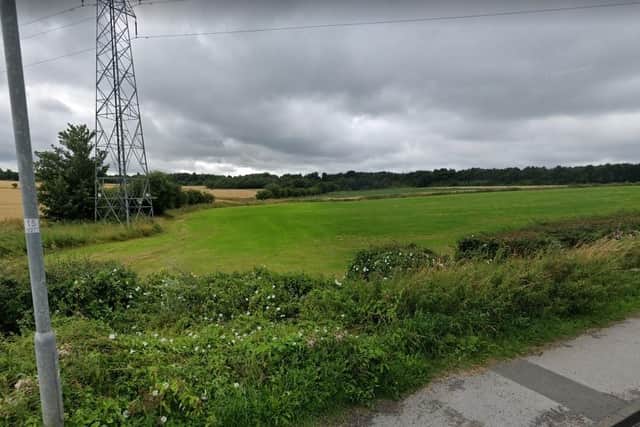 The proposed site, off Westfield Road in Rothwell.