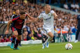INJURY: Leeds United's Danish right-back Rasmus Kristensen (right)