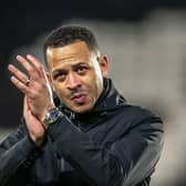 Hull City head coach Liam Rosenior at the end of the match against Middlesbrough. Picture: Tony Johnson.
