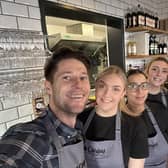 Eddie Copley-Farnell (left) with Curious Coffee Company staff. Picture is from The Curious Coffee Company/Facebook