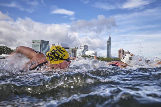 Wakefield's Leah Crisp qualified Team Great Britain a place at the Olympics in the open water marathon un Doha (Picture: Adam Pretty/Getty Images)