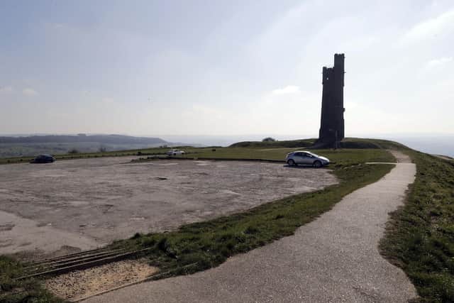 A view of Castle Hill in Huddersfield, showing the site of the former Castle Hill Hotel. A new cafe and interpretation centre is planned for the area. (Image: Andy Catchpool)