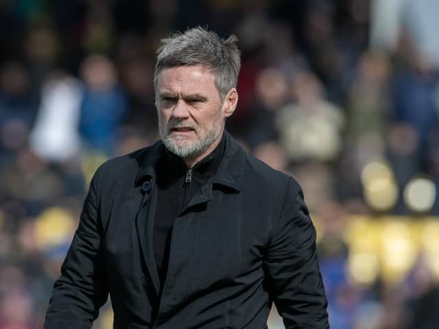 Bradford City manager Graham Alexander, pictured during the recent League Two Yorkshire derby at Harrogate Town. Picture: Tony Johnson.