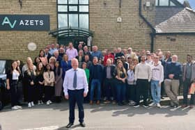 Alan Wintersgill has retired after half a century in accountancy in Bradford. He is pictured front with colleagues at Azets who saluted his contribution to the company and Bradford business community at a special celebration.