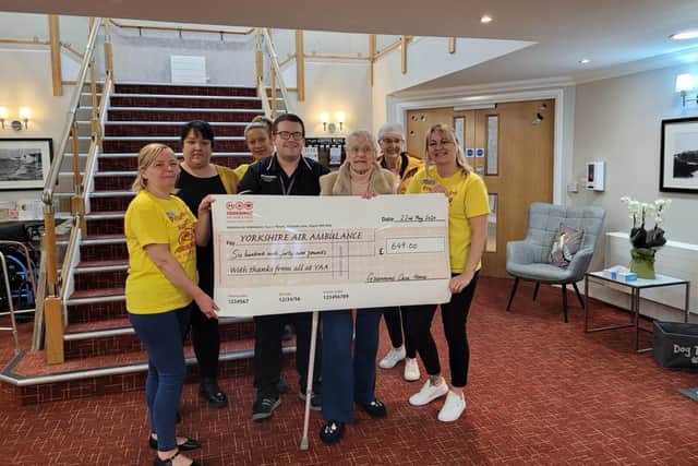 Meltham Care Home raise over £600 for Yorkshire Air Ambulance
