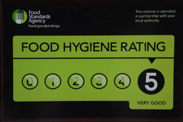 Restaurants, cafes, pubs and takeaways across the area have been given new food hygiene ratings.