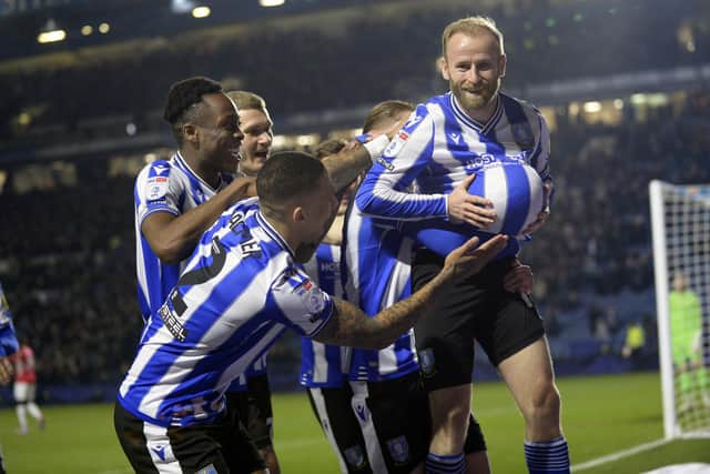 STAR QUALITY: Barry Bannan celebrates his first-minute goal