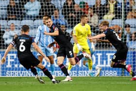 Huddersfield Town defender Michal Helik, pictured after scoring a late equaliser at Coventry City in September. Picture: PA
