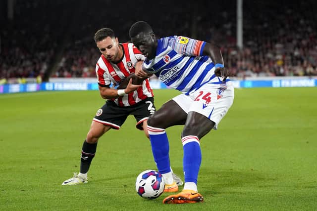 Reading defender Naby Sarr will miss Reading's clash with Huddersfield Town. Picture: Tim Goode/PA Wire.