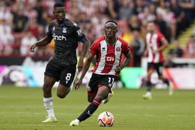 DEBUT: Benie Traore was the only Sheffield United summer signing to start the game, playing alongside Ben Osborn behind striker Will Osula
