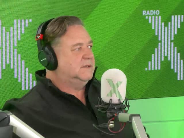 Russell Crowe was speaking to Chris Moyles on Radio X. Image: Radio X