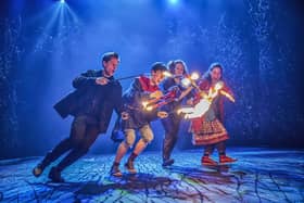 Domonic Ramsden, Keir Oglivy (Boy), Aimee McGolderick and Millie Hikasa (Lettie) in The Ocean at the End of the Lane. Picture: Brinkhoff-Moegenburg.