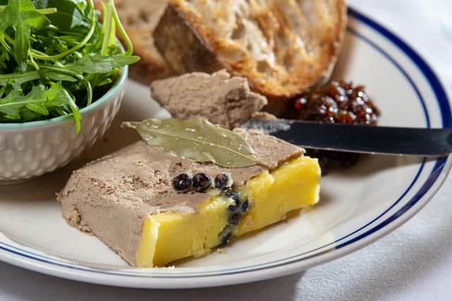 Chicken liver pate with Vanora's sourdough, photographed for The Yorkshire Post by Tony Johnson.
