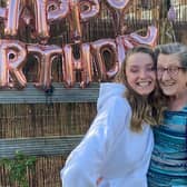 Margaret Ham, with her great granddaughter Megan.