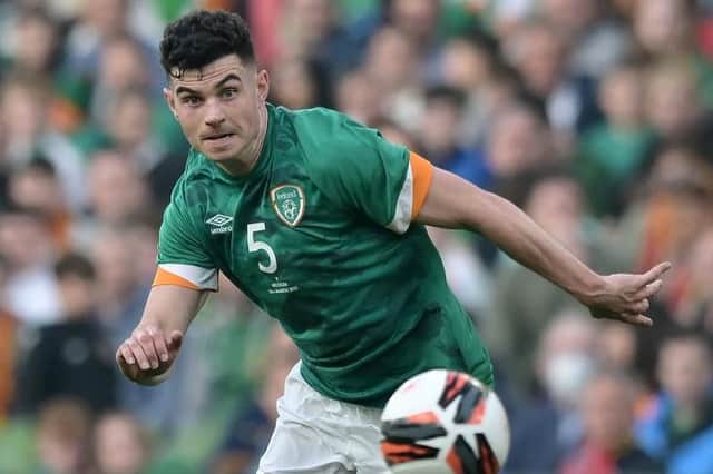 INJURY DOUBT: Republic of Ireland vice-captain John Egan picke dup an injury playing for Sheffield United against Everton