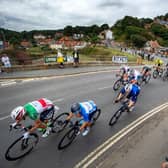 Tour of Britain. Stage 4, Redcar to Helmsley. the peloton passes through Sandsend. (Picture: Bruce Rollinson)