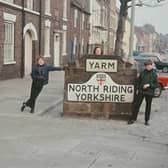 The sign for Yarm, proudly in the North Riding of Yorkshire